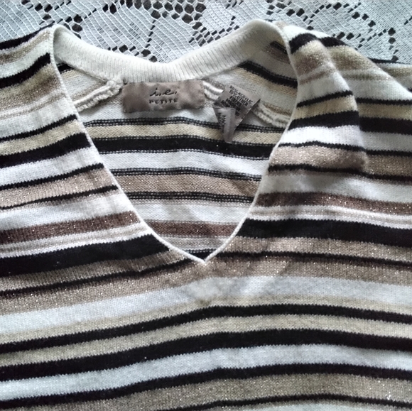 Sparkly striped lightweight long-sleeved sweater - Picture 2 of 2